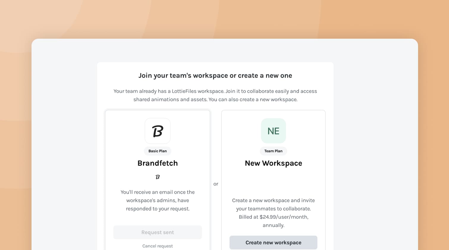 Brandfetch Case Study - New users land in a branded workspace that already feels like theirs.